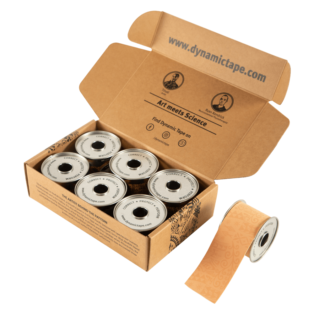 Биомеханический тейп Dynamic Tape 6 роллов 5 см х 5 м микс цветов