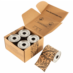 Биомеханический тейп Dynamic Tape 4 ролла 7,5 см х 5 м микс цветов
