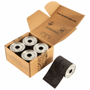 Биомеханический тейп Dynamic Tape 4 ролла 7,5 см х 5 м микс цветов