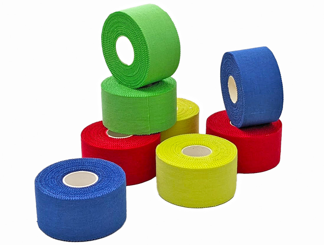 Спортивный тейп Athletic tape Медіспорт 3,8 см x 14 м цветные